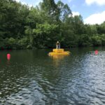 pontoon in the water